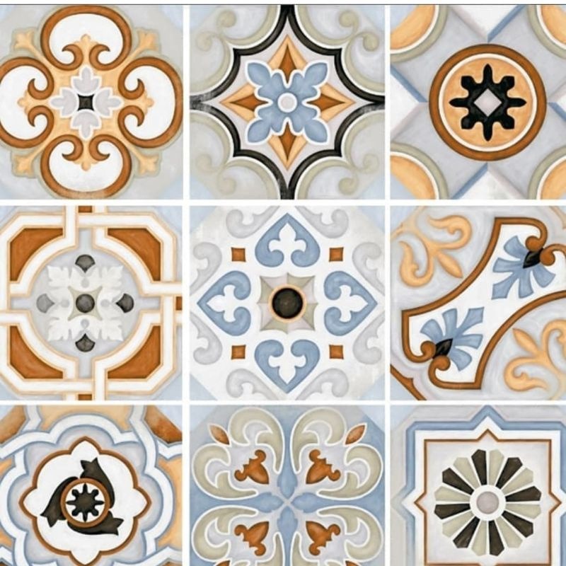 Keramik Motif Tegel Kunci & Vintage