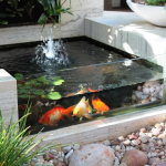 Kolam ikan mini di teras rumah